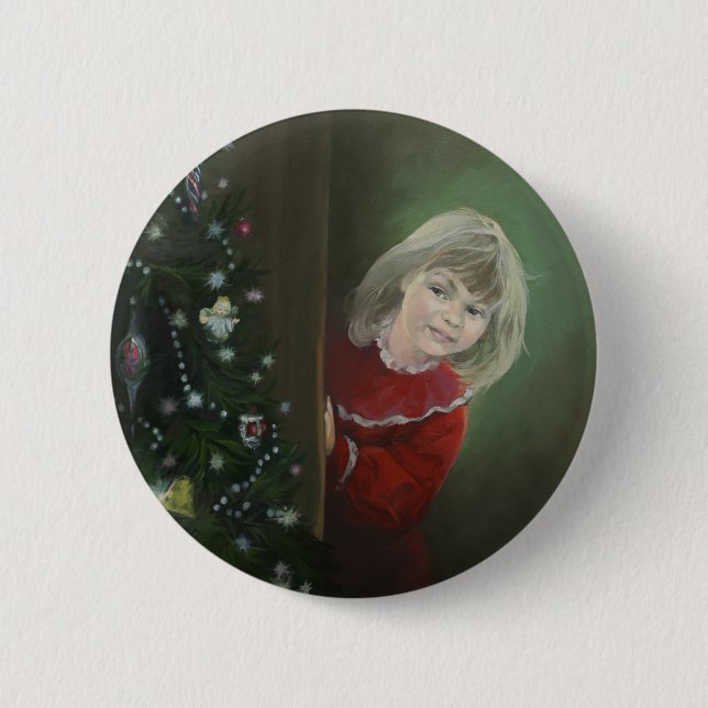 Bóton Redondo 5.08cm Manhã de Natal (Frente)