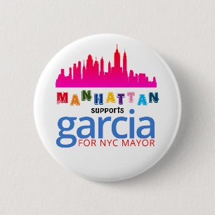 Bóton Redondo 5.08cm Manhattan apoia Kathryn Garcia para prefeito de NY
