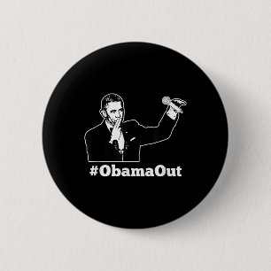 Bóton Redondo 5.08cm Manifestação Política de Obama em 2028