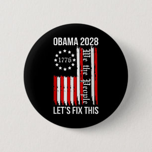 Bóton Redondo 5.08cm Manifestação Política de Obama Retro Patriótica 20