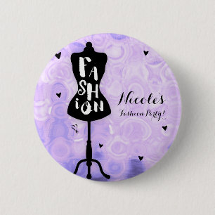 Bóton Redondo 5.08cm Mannequin Stand Vintage Retro Purple FASHION