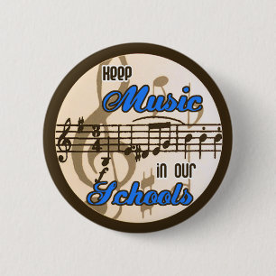 Bóton Redondo 5.08cm Mantenha a música em nossas escolas!