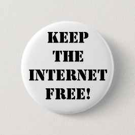 Bóton Redondo 5.08cm Mantenha o Internet livre!