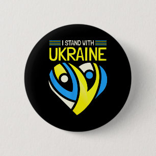 Bóton Redondo 5.08cm Mantenha-Se Com A Ucrânia A Bandeira Anti-putin Di