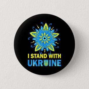 Bóton Redondo 5.08cm Mantenha-Se Com A Ucrânia A Bandeira Anti-Putin No