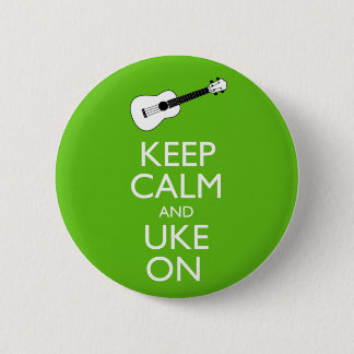 Bóton Redondo 5.08cm Mantenha Uke calmo em (o trevo)