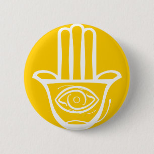 Bóton Redondo 5.08cm Mão de Miriam (Hamsa)