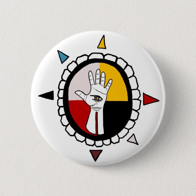 Bóton Redondo 5.08cm Mão de Thunderers (Frente)