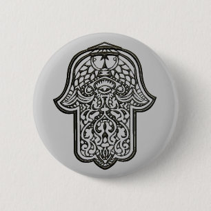 Bóton Redondo 5.08cm Mão do Henna de Hamsa (original)