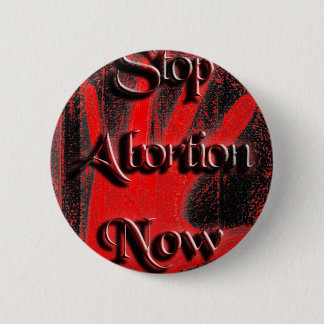 Bóton Redondo 5.08cm Mão - pare o aborto agora
