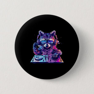 Bóton Redondo 5.08cm Mão Pelada Dj Edm Techno House Música Animal Engra
