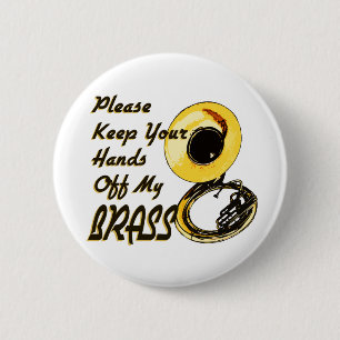 Bóton Redondo 5.08cm Mãos do Brass/ Tuba