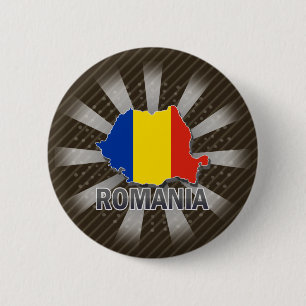 Bóton Redondo 5.08cm Mapa 2,0 da bandeira de Romania