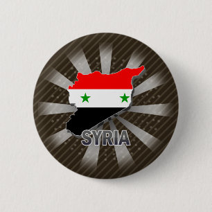 Bóton Redondo 5.08cm Mapa 2,0 da bandeira de Syria