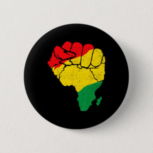 Bóton Redondo 5.08cm Mapa Africano de Primeira Unidade Junta de Orgulho
