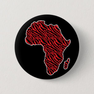 Bóton Redondo 5.08cm Mapa Africano do Orgulho Zebra Padrão