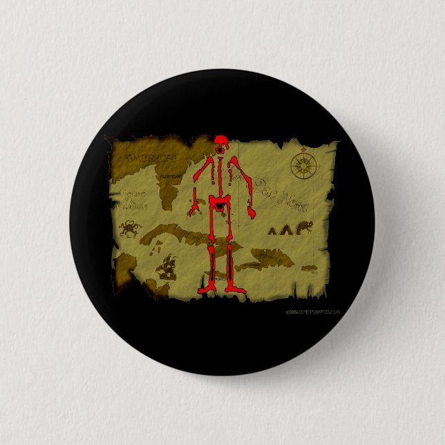 Bóton Redondo 5.08cm Mapa alegre #6 de Roger (Frente)