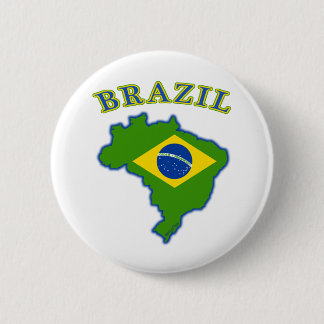 Bóton Redondo 5.08cm Mapa/bandeira de Brasil
