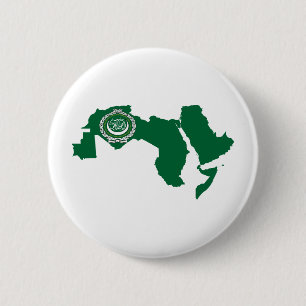 Bóton Redondo 5.08cm Mapa da bandeira da liga árabe sem redução