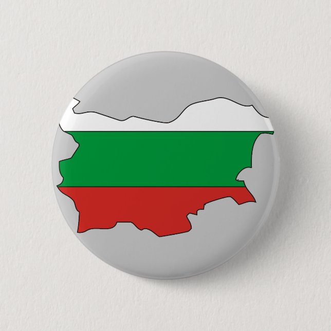 Bóton Redondo 5.08cm Mapa da bandeira de Bulgária (Frente)