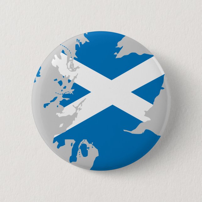 Bóton Redondo 5.08cm Mapa da bandeira de Scotland (Frente)