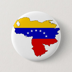 Bóton Redondo 5.08cm Mapa da bandeira de Venezuela