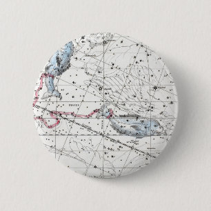 Bóton Redondo 5.08cm Mapa da placa XXII das constelações