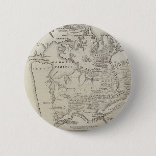 Bóton Redondo 5.08cm Mapa da terra entre Auckland & rio de Waikato