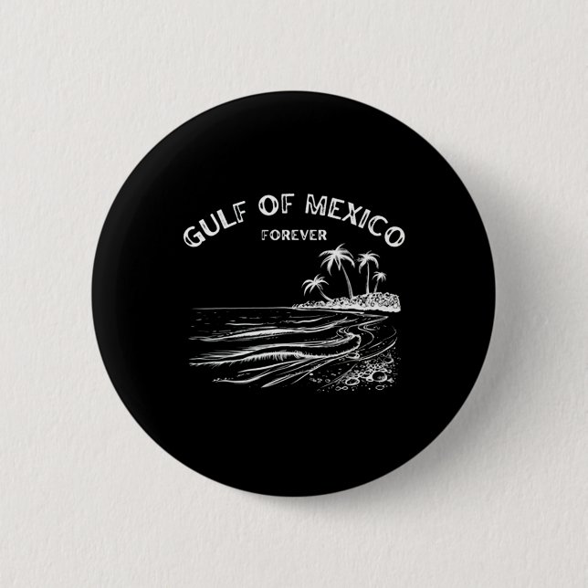 Bóton Redondo 5.08cm Mapa De Bandeiras Do Golfo Do México, Funny Améric (Frente)