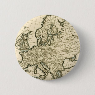 Bóton Redondo 5.08cm Mapa de Europa por Guilherme Raynal