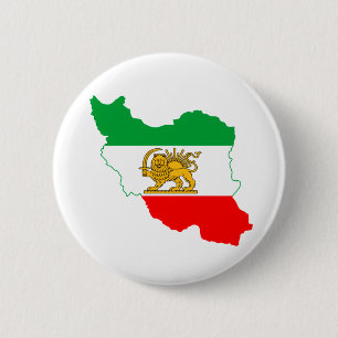 Bóton Redondo 5.08cm Mapa de Sinalizador Iraniano com Logotipo Lion