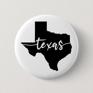 Bóton Redondo 5.08cm Mapa do Estado do Texas EUA