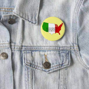 Bóton Redondo 5.08cm Mapa do Patrimônio Italiano Americano Siciliano d