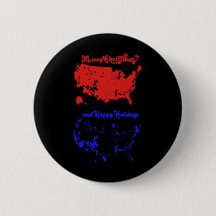 Bóton Redondo 5.08cm Mapa Eleitoral 2024 Merry Christmas Trump Landslid