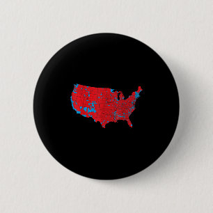 Bóton Redondo 5.08cm Mapa Eleitoral Americano 2024 Presidente Trump Rep