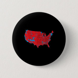 Bóton Redondo 5.08cm Mapa Eleitoral Americano 2024 Presidente Trump Rep