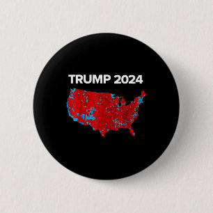 Bóton Redondo 5.08cm Mapa Exato Dos Resultados Eleitorais De 2024 Trump