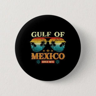 Bóton Redondo 5.08cm Mapa Histórico Do Golfo Do México Em 1569