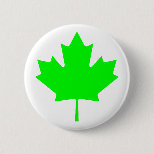Bóton Redondo 5.08cm Maple Leaf Green LtTransp The MUSEUM Zazzle Gifts