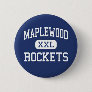 Bóton Redondo 5.08cm Maplewood - Rockets - segundo grau - Cortland Ohio