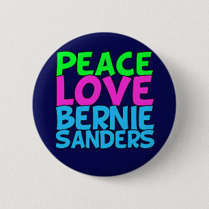 Bóton Redondo 5.08cm Máquinas de lixar de Bernie do amor da paz