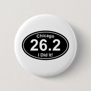 Bóton Redondo 5.08cm Maratona de Chicago