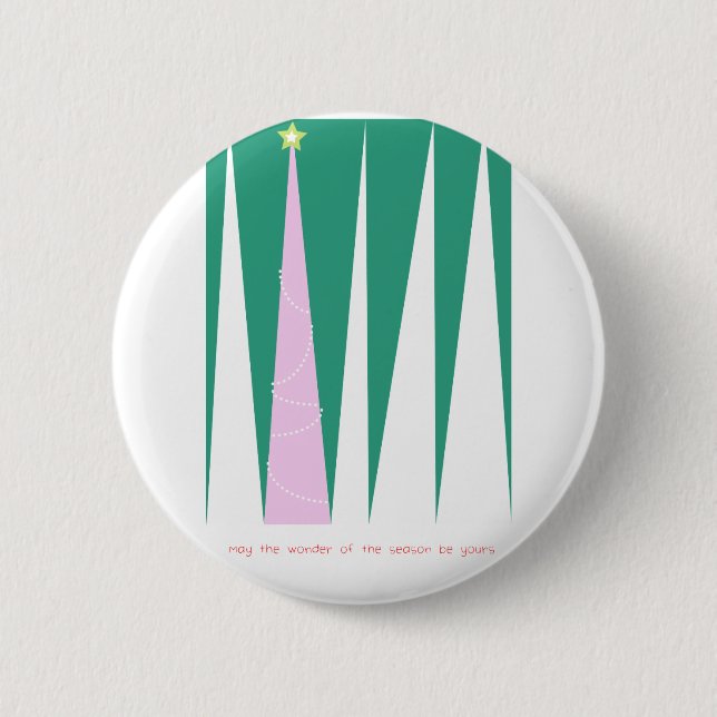 Bóton Redondo 5.08cm Maravilha da Árvore de Natal da temporada (Frente)