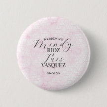 Marble Abstract Pink Wedding Script Black 