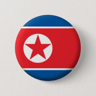 BÓTON REDONDO 5.08CM MARCA NOVA! - CRACHÁ TRASEIRO DA COREIA DO NORTE