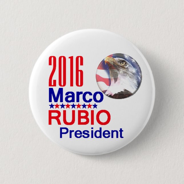 Bóton Redondo 5.08cm Marco RUBIO 2016 (Frente)