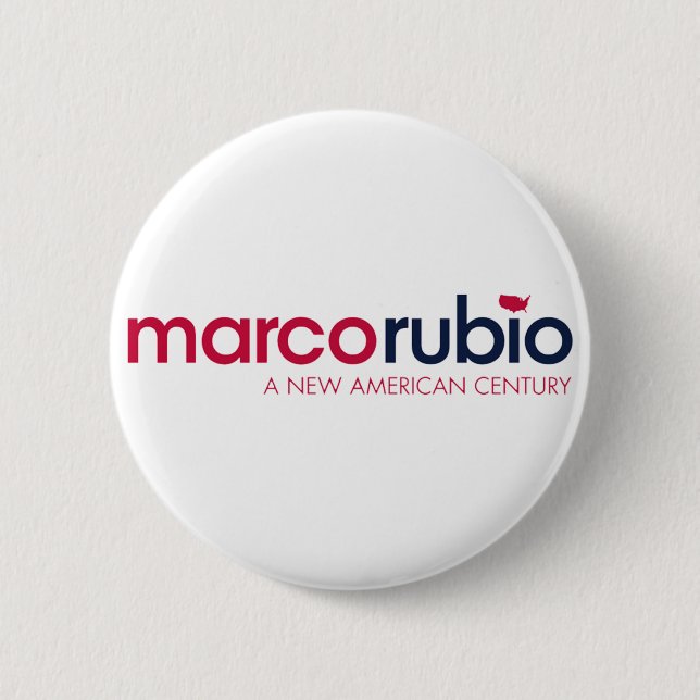 Bóton Redondo 5.08cm MARCO RUBIO para o presidente 2016 BOTÃO (Frente)