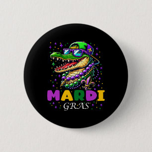 Bóton Redondo 5.08cm Mardi Gras 2025 Para Mulheres Homens