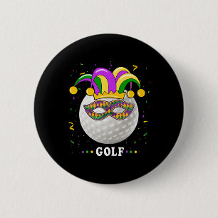 Bóton Redondo 5.08cm Mardi Gras Golf Costume Mardi Gras Jester Hat Golf