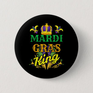 Bóton Redondo 5.08cm Mardi Gras King Men Figurino Gift Mardi Gr